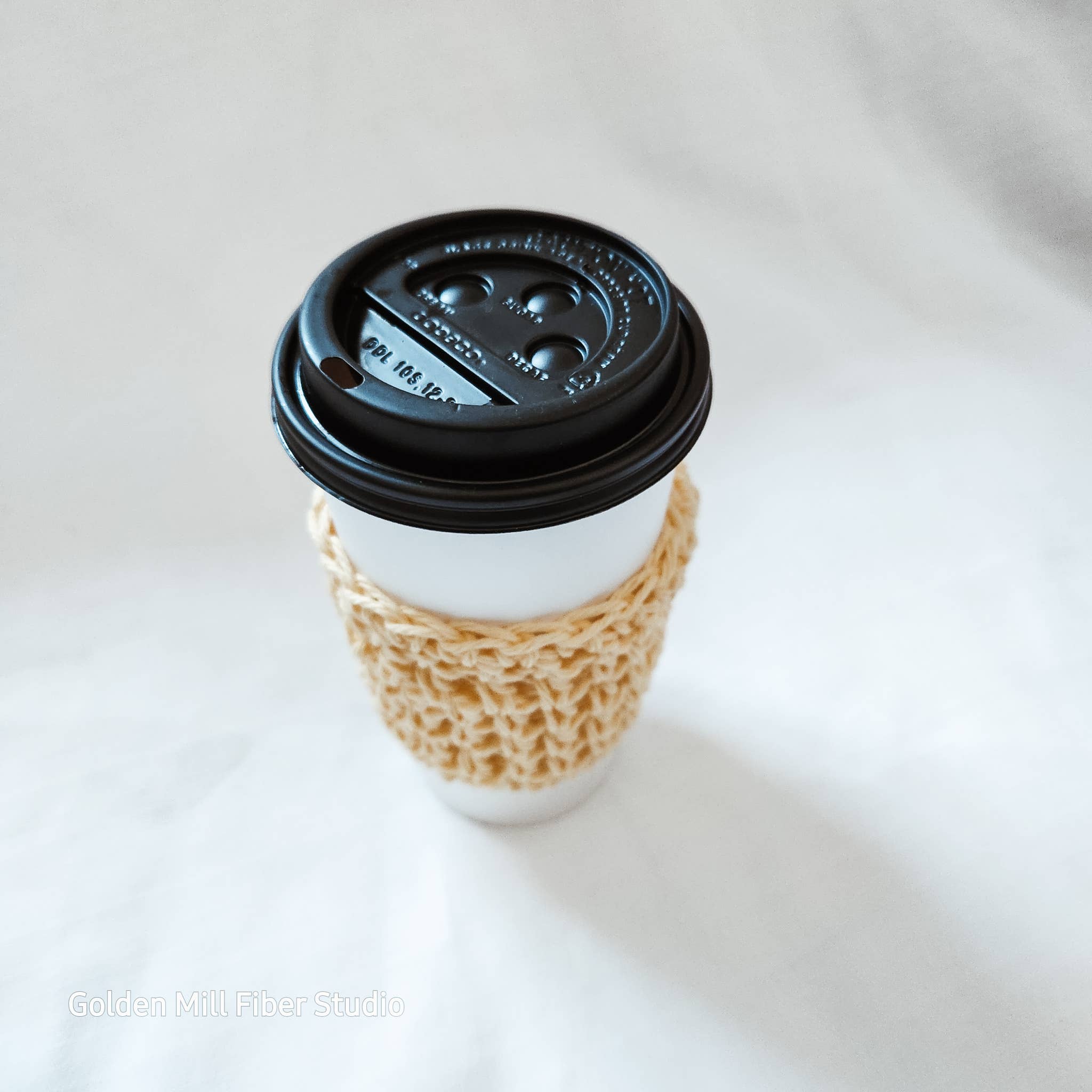 Petal and Pine - Vente Housses de boisson - Manchon à café réutilisable en crochet en coton │ Sunshine1