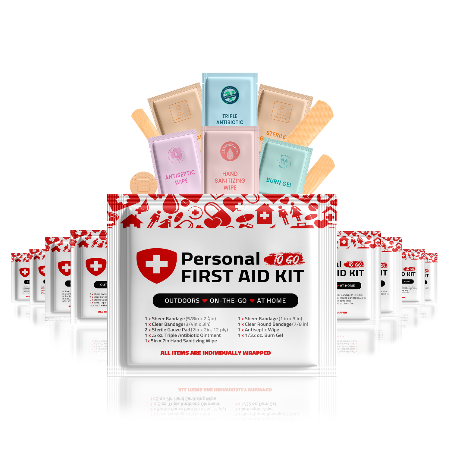 Kit U Safe – wholesale Första hjälpen-kit – Röd Mini Första Hjälpen Kit6