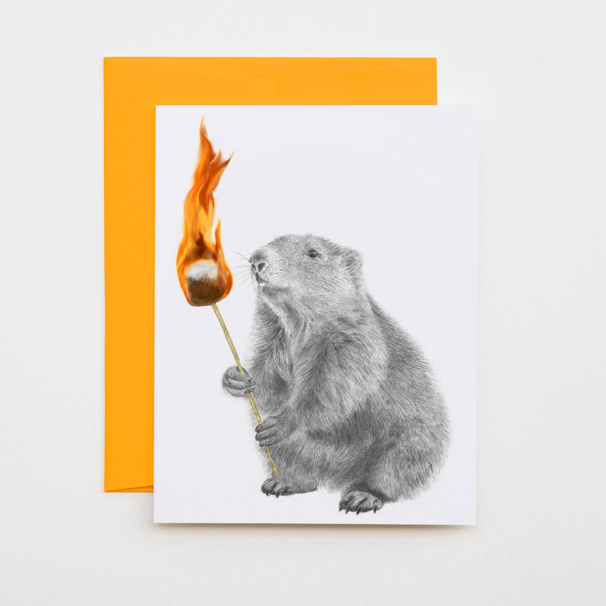Central & Gus - Wholesale Everyday Greeting Card - Ramona Joy Woodchuck Note Card