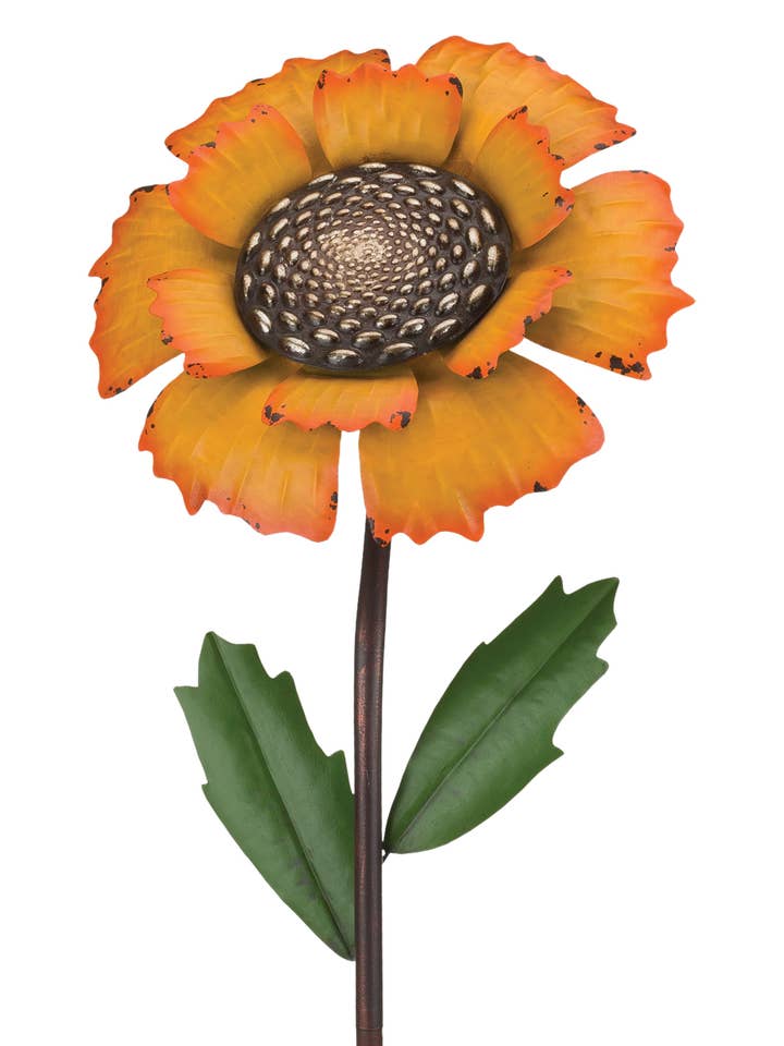 46" Vintage Flower Stake - Marigold for wholesale by Regal Art & Gift