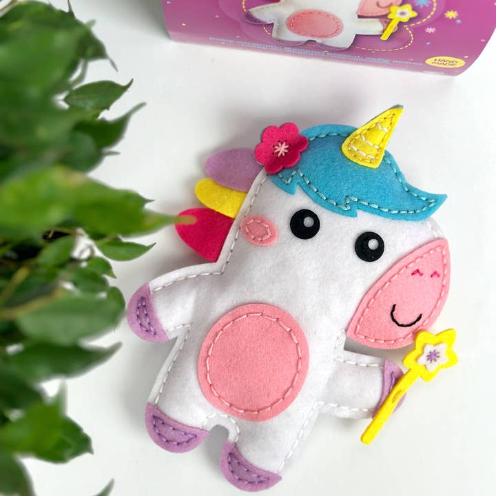 Fainotoys - Wholesale DIY Craft Kit - Kids - APLI Krapli - APLI Krapli Sewyourself Felt Toy Kit Unicorn Precut Felt Stuffing Thread & Safe Needle Ages 6+1