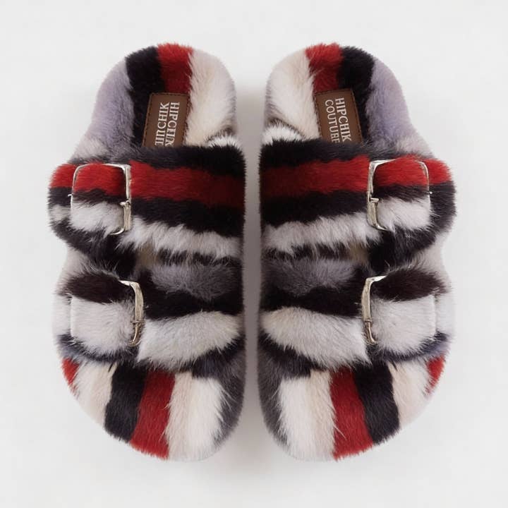 Mink Slide Sandals Shoes - Multi for wholesale by Hipchik