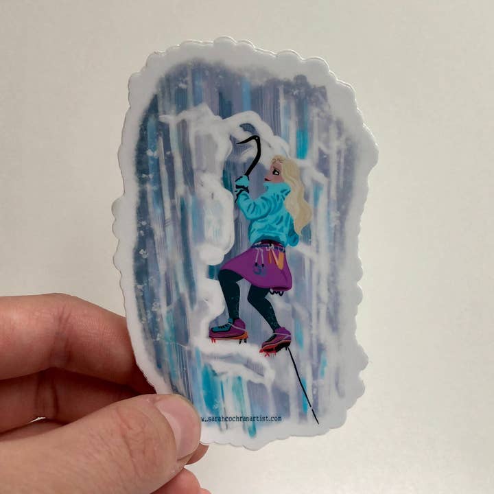 Elsa Eisklettern Aufkleber — Alaska für den Großhandel von Sarah Cochran Artist