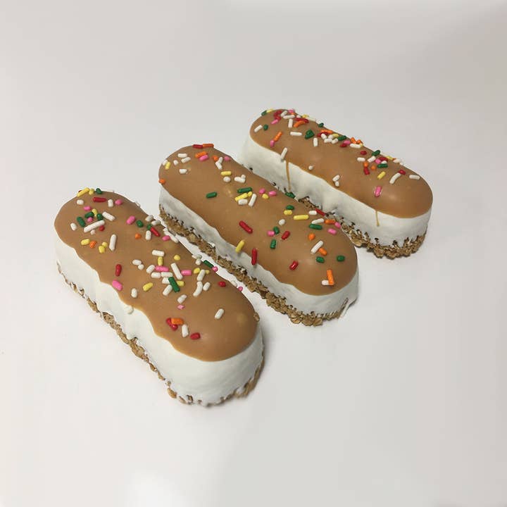 K9 Granola Factory - Wholesale Pet Treats - Dog - Long Johns, Peanut Butter with Sprinkles Recipe Dog Treats