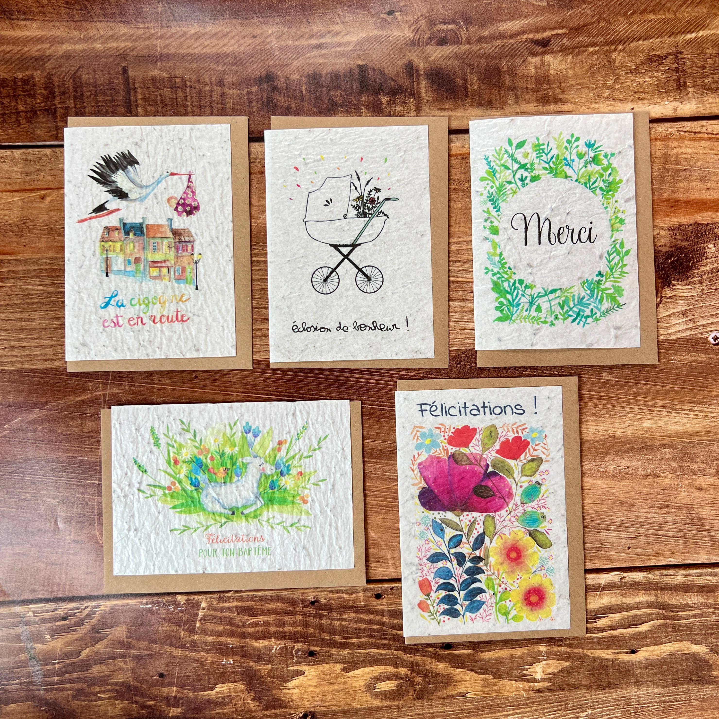 Les cartes de Lulu - Wholesale Gewone wenskaart - Kaarten voor alle gelegenheden: bruiloft, geboorte, pensioen0