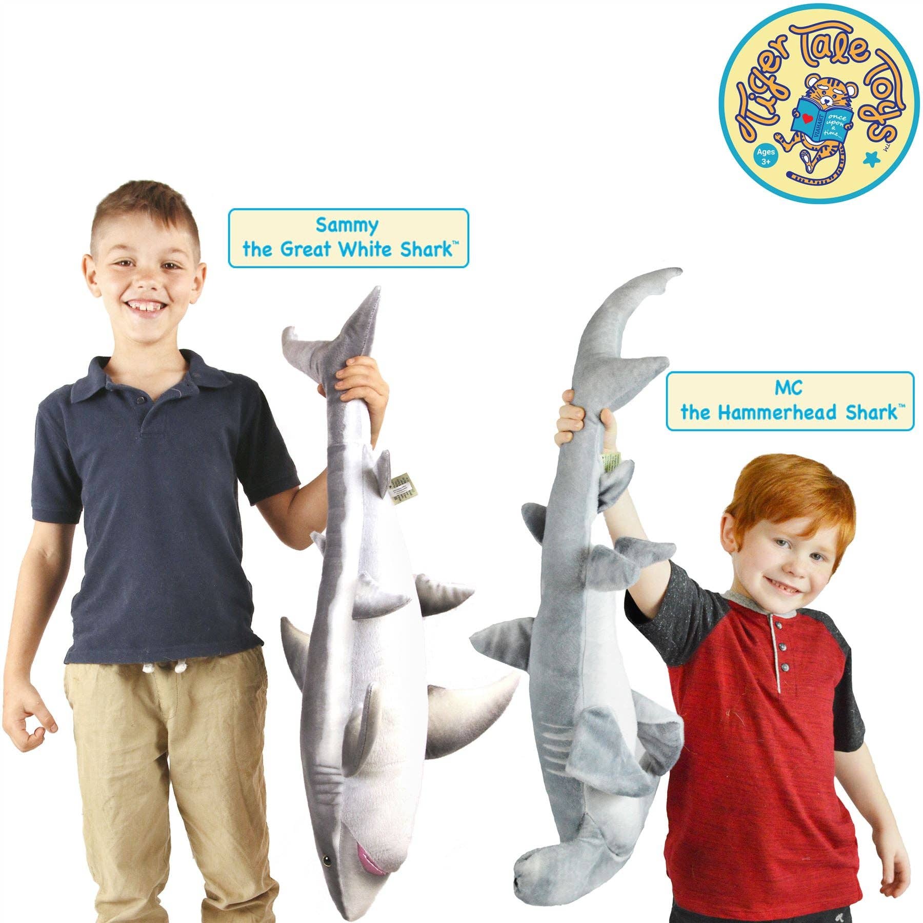 VIAHART Toy Co. – Peluche - Crianças e bebés por atacado – Sammy The Shark | Pelúcia de bicho de pelúcia de 36 polegadas6