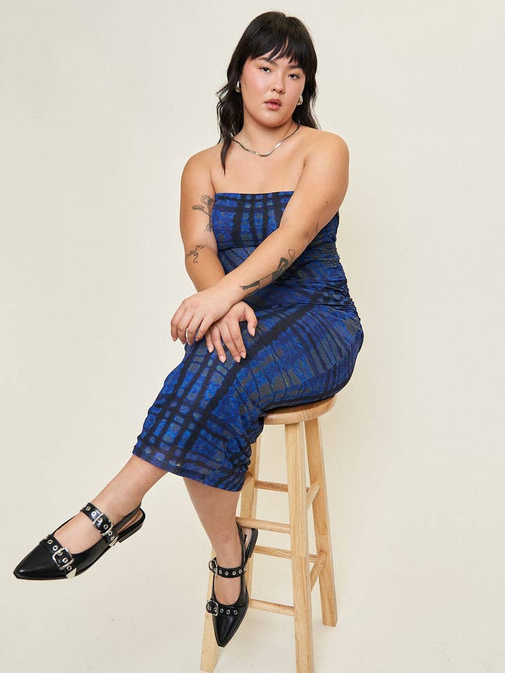 What Lo Wants - Wholesale Dress - Women's - Charlie Ruched Mesh Tube Dress7