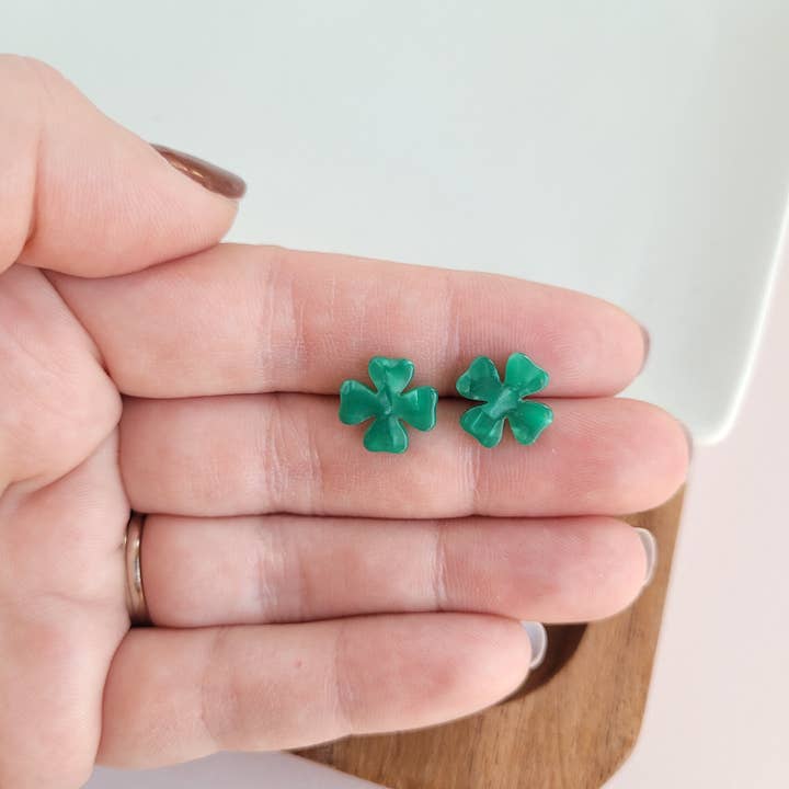 Spiffy & Splendid - Wholesale Stud/Post Earrings - Shamrock Studs // St Patricks, Jewelry, Earrings8