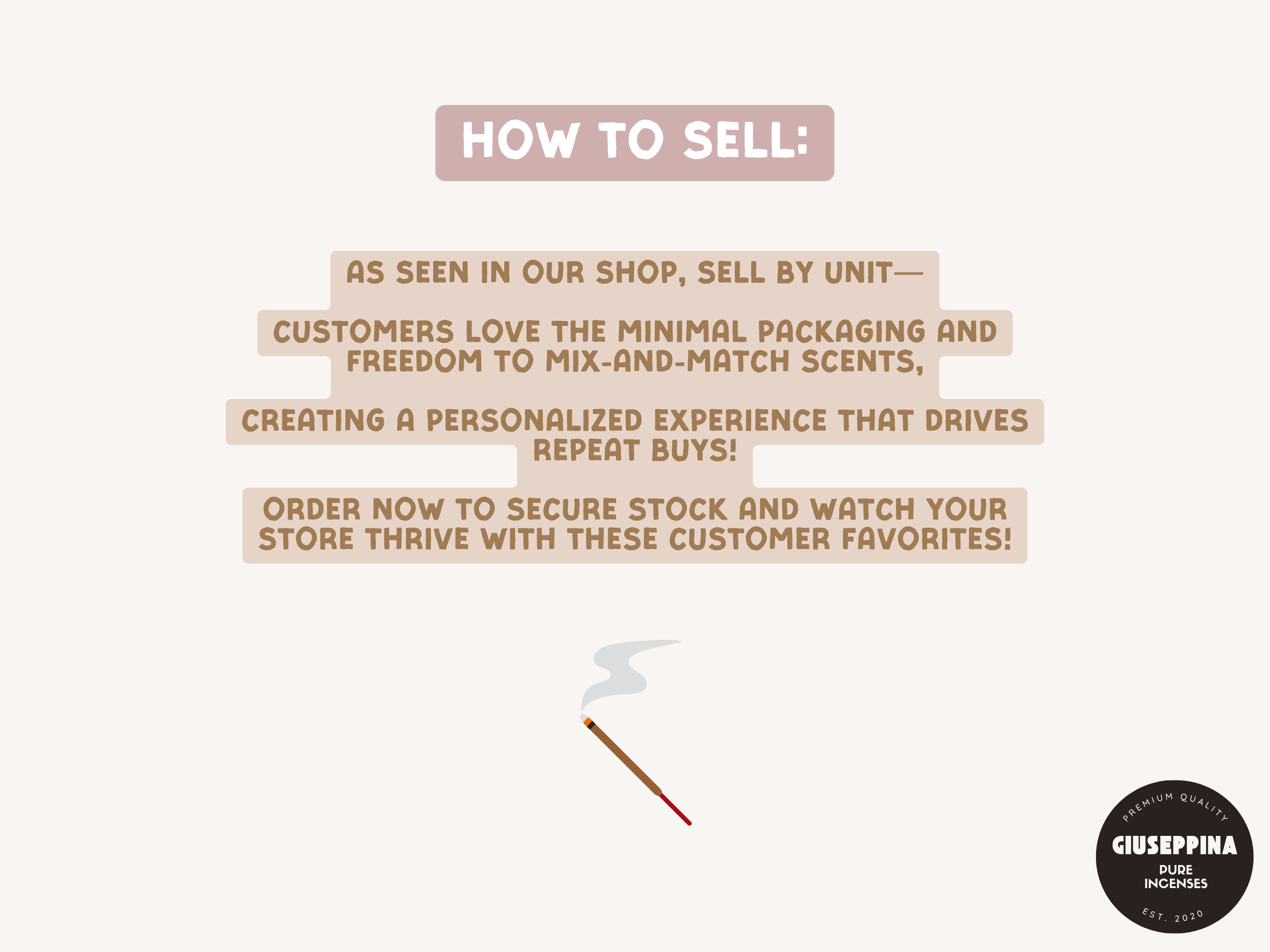 Giuseppina Shop - Vente Encens - Lot de 20 encens lavande – bâtons épais naturels faits main4