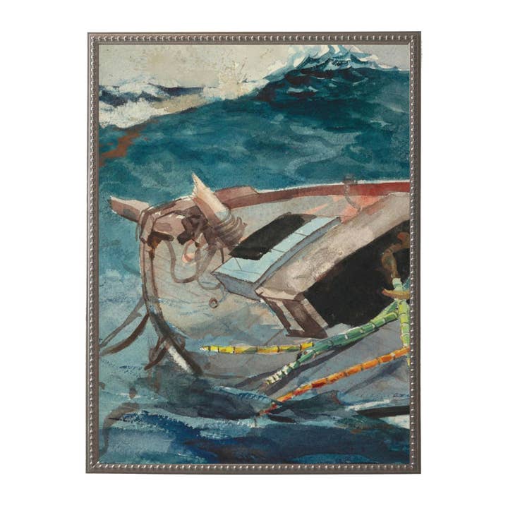 Vintage watercolor of boat for wholesale by Antique Curiosities Inc