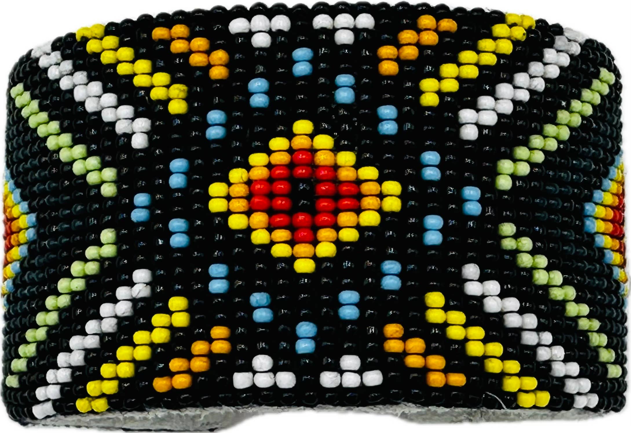 BEADS CORNER - Wholesale Cuff Bracelet - Handmade beaded Black Multicolored leather cuff bracelet2