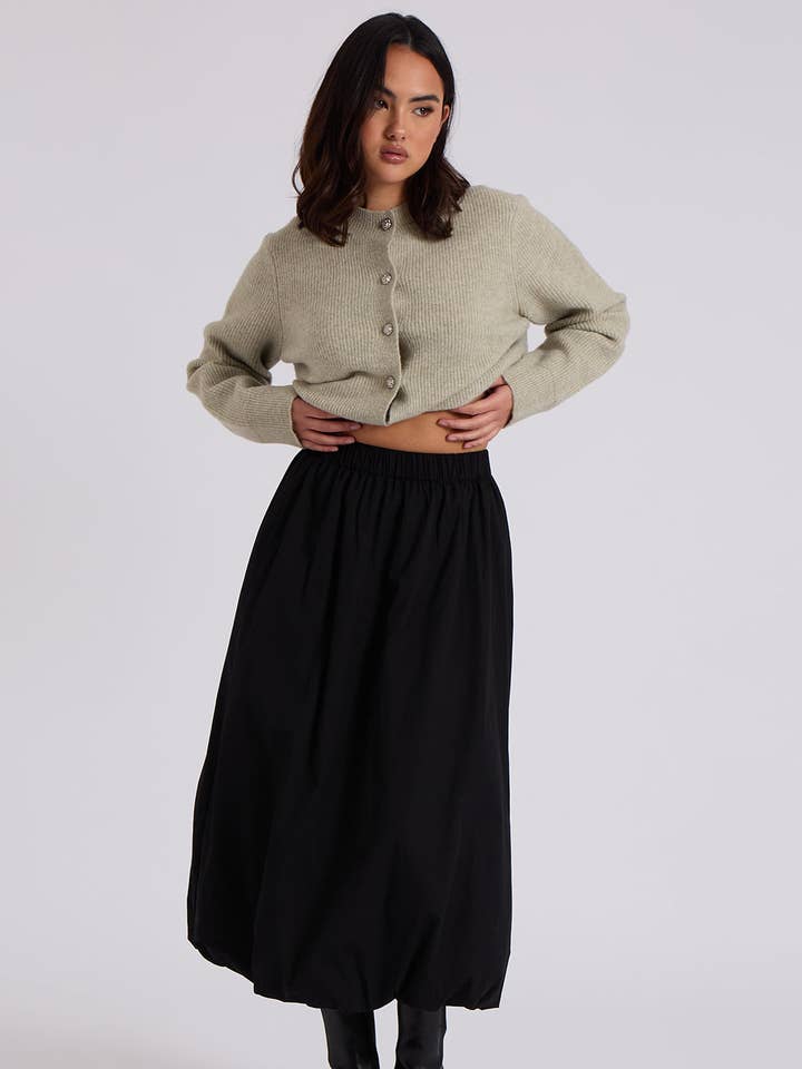 Falda midi con dobladillo de burbuja para venta al por mayor de Urban Bliss