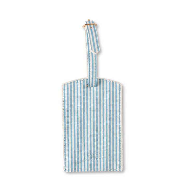 Blauwe Strepen Bagagelabel voor wholesale door Elyse Breanne Design