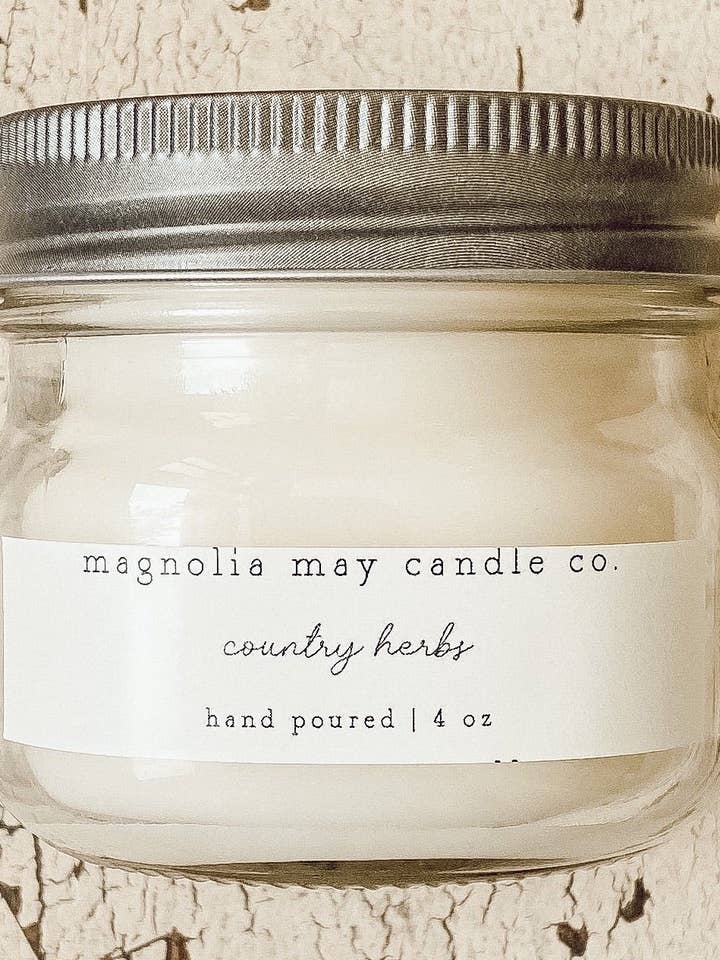 Country Herbs 4 oz para venta al por mayor de Magnolia May Candle Co