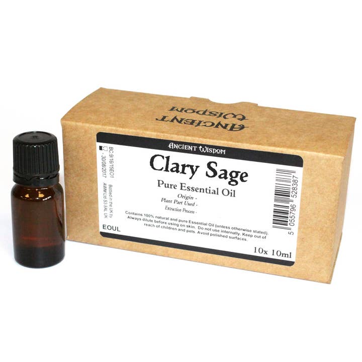 10ml Clary Sage Essential Oil Unbranded Label for wholesale by Ancient Wisdom