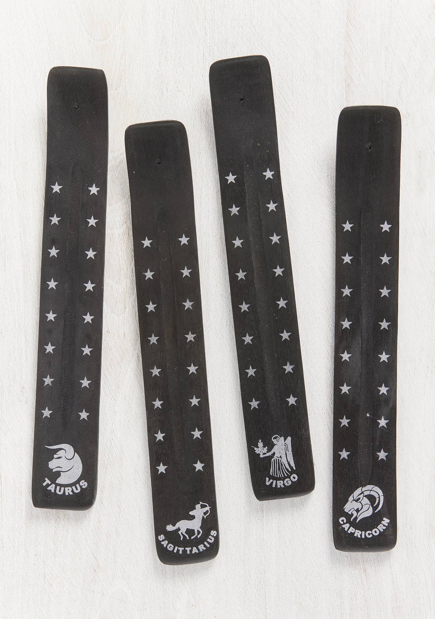 Namaste – wholesale Incense holder – Zodiac Incense Holder, Silver On Black3