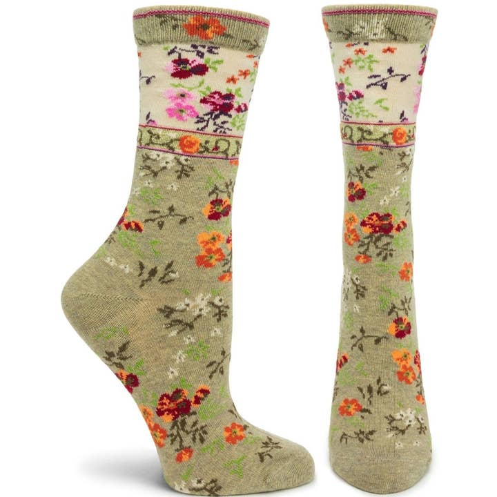 Scandinavian Specialties - Wholesale Socks - Women's - Ozone Women's Mona Linen Crew Sock1