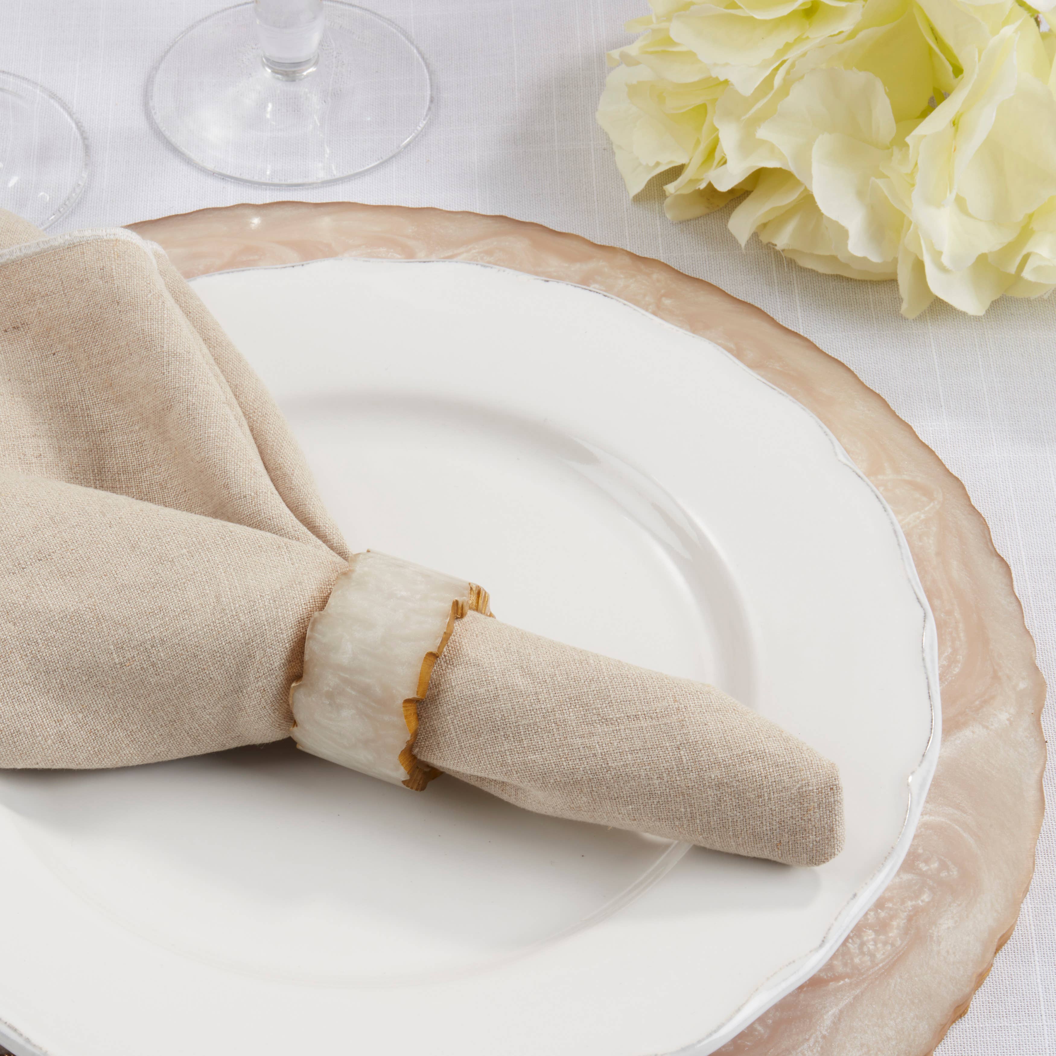 Saro Lifestyle - Vente Rond de serviette - Anneau de serviette Artistry en résine7