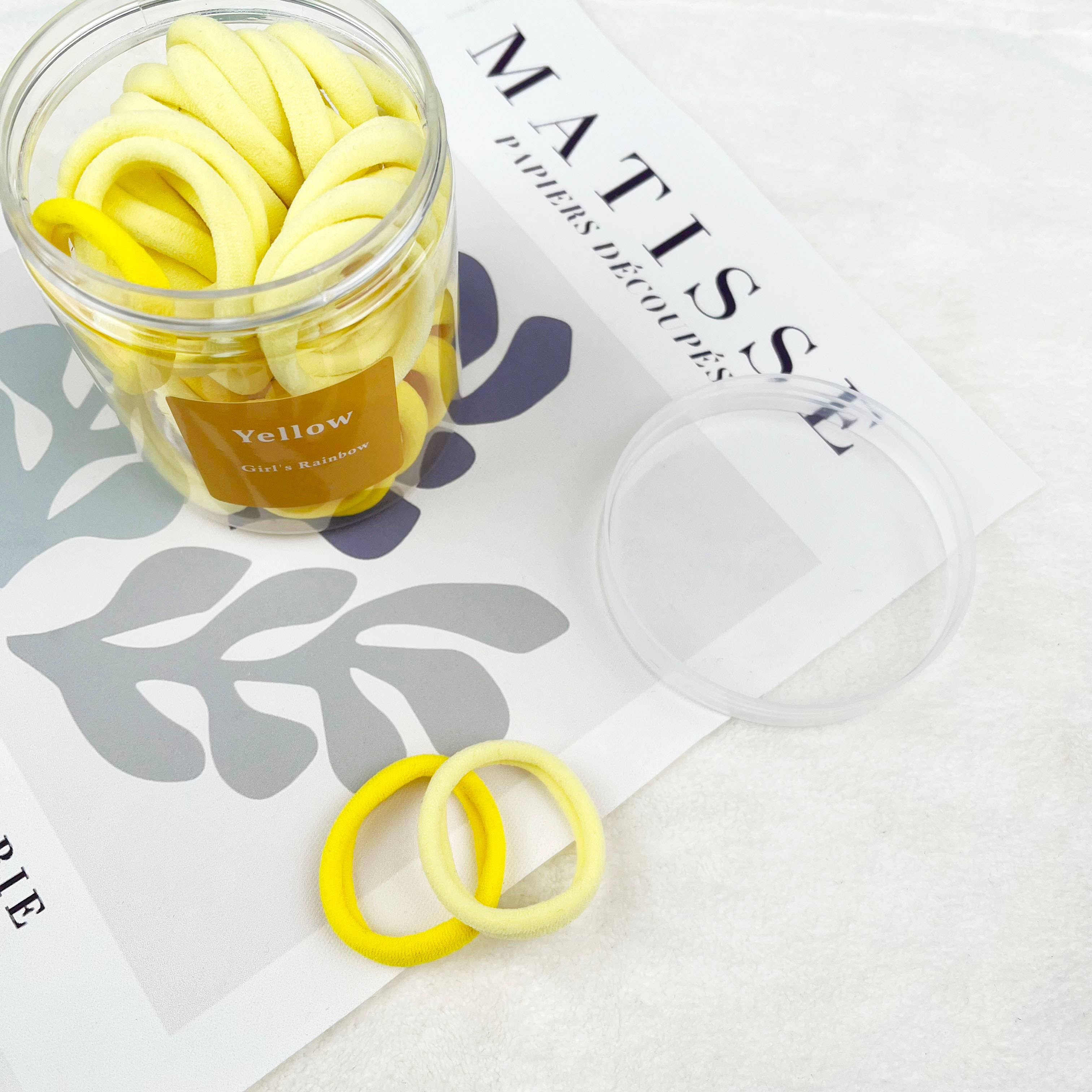 SoapElenGlen - Vendita all'ingrosso Elastico per capelli - Set di 50 elastici per capelli ad alta elasticità a colori pastello a forma di anello1