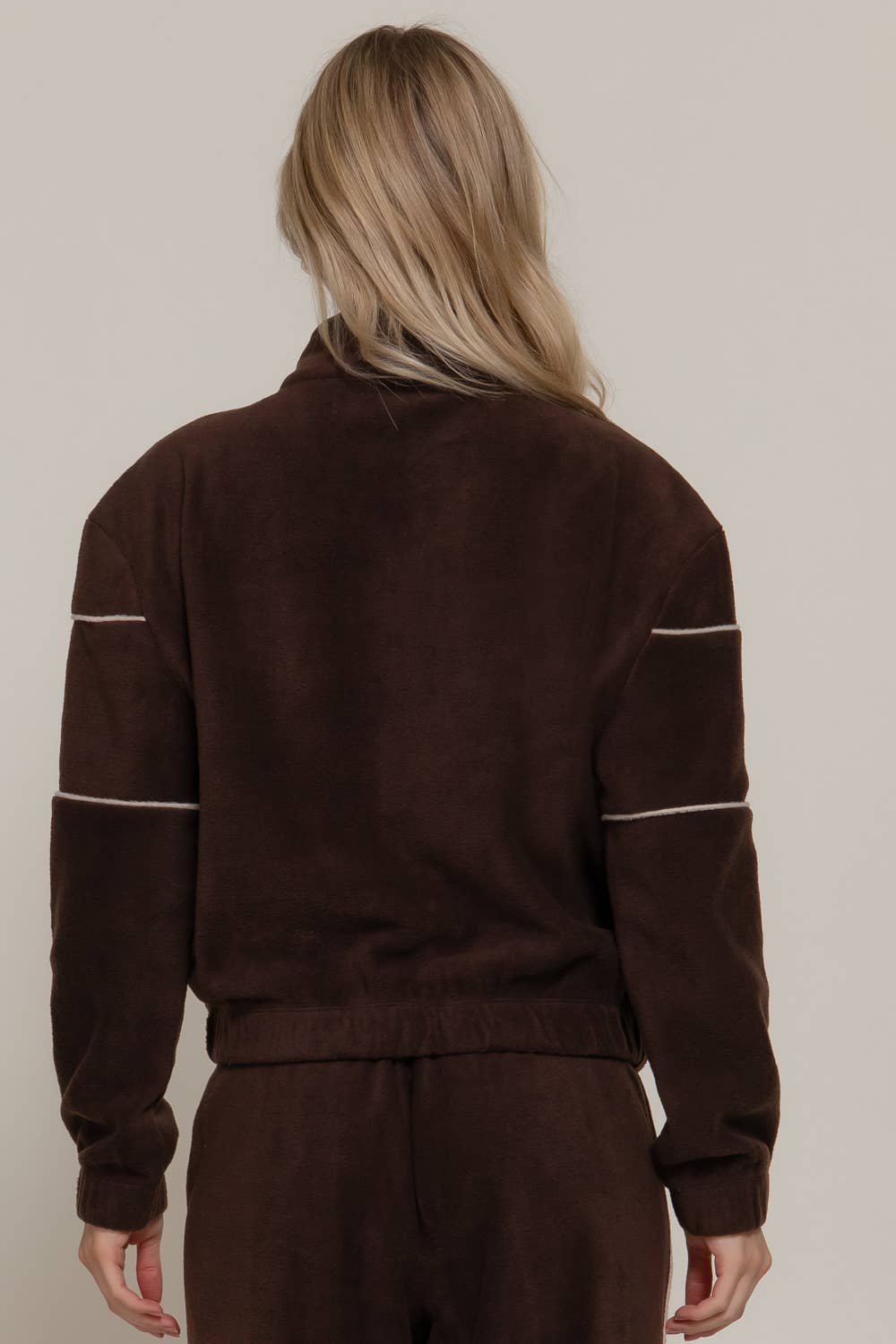 Active Basic | Active USA – wholesale Sweatshirt – Women's – Half Zip Up Mock Neck Embroidery Fleece Top5