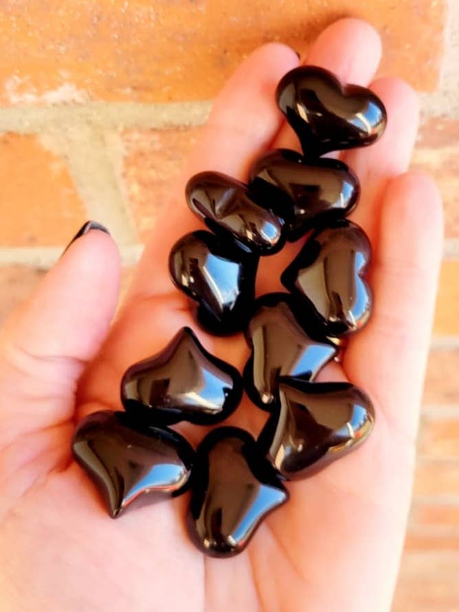 Corações de Ágata Negro por atacado de ZARDENIA