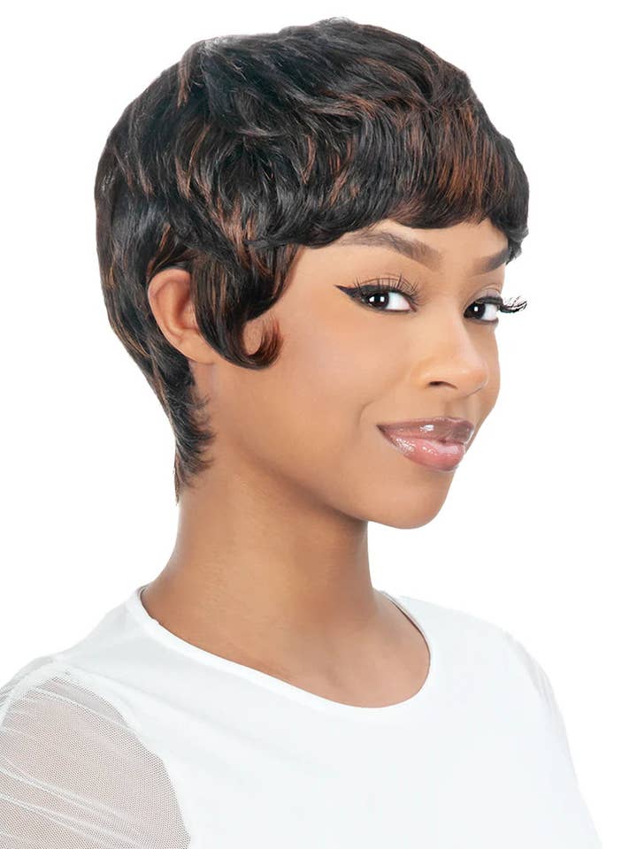 BORN FREE WIG HUMAN HAIR PIXIE 04 for wholesale by Latour Hair Beauty Supply