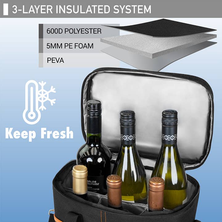 OPUX - Wholesale Wine Tote - 6 Bottle Wine Carrier Bag58
