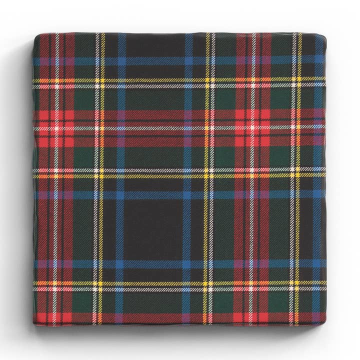 Paisley & Parsley - Wholesale Coasters - Black Plaid - Marble Coaster (Christmas)0