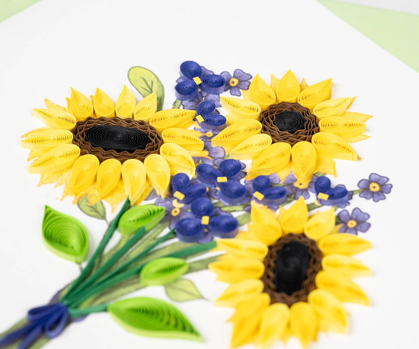 Quilling Card - Wholesale Birthday Card - Quilled Birthday Sunflower Bouquet Greeting Card2