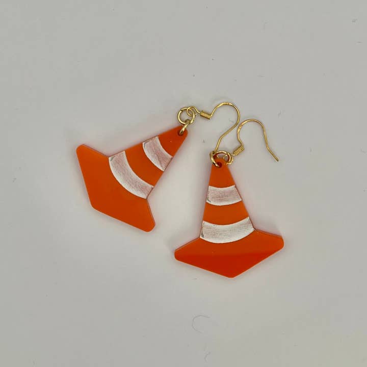 The Spooky Haus - Wholesale Dangle Earrings - Traffic Cone Earrings6