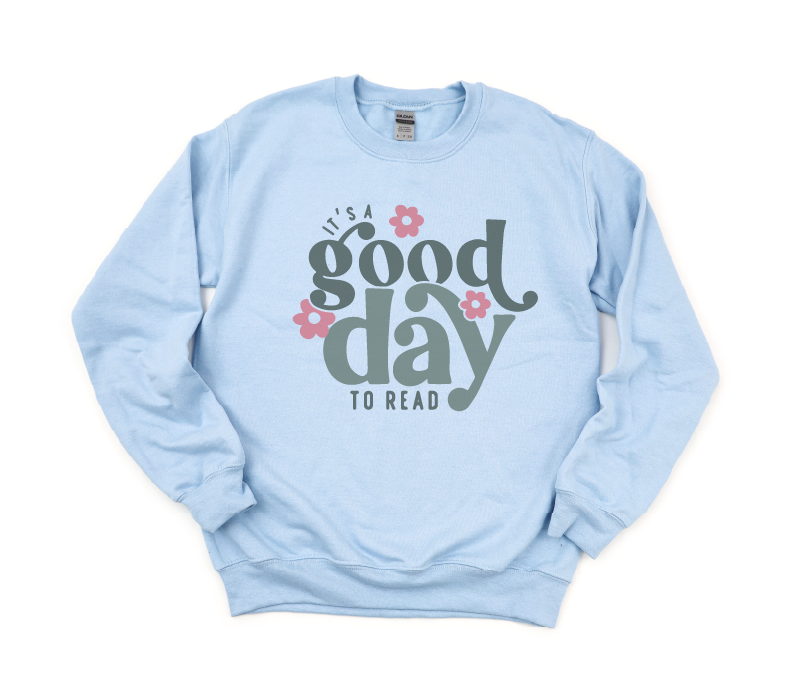 Boho Bailey – wholesale Graphic sweatshirt – Women’s – It's a Good Day to Read Gildan Sweatshirts3