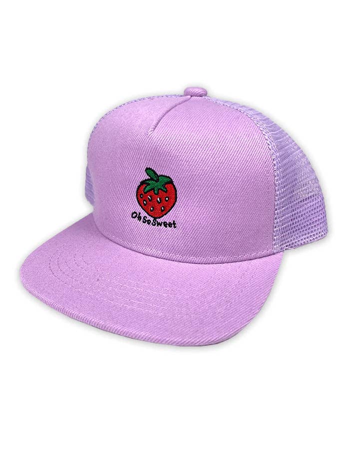 Kids Strawberry Snapback Hat - "Oh So Sweet" for wholesale by Short Stack Goods