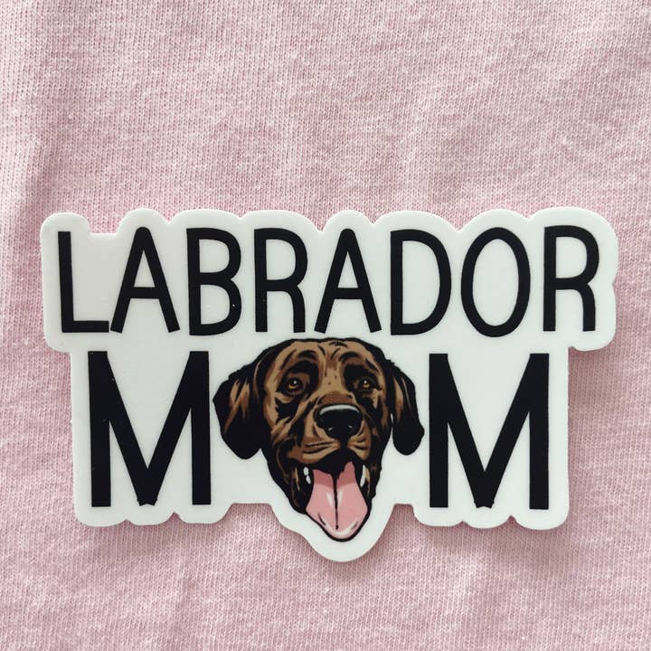 Labrador Dog Mom Sticker for engroshandel hos AdaleAnnDesigns