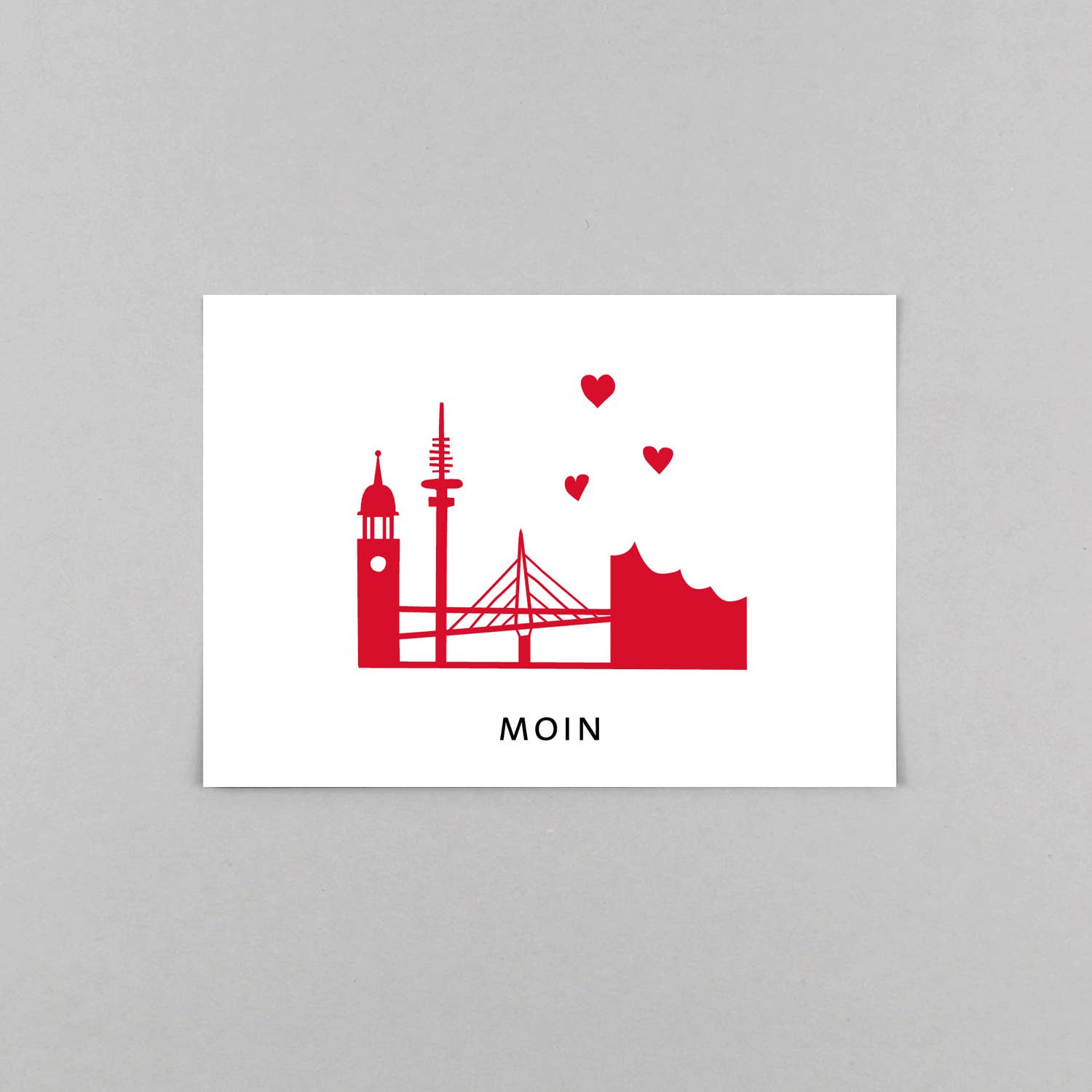 Kunst an Papier - Venta al por mayor Tarjeta postal - Postal Helmi con el Skyline de Hamburgo0