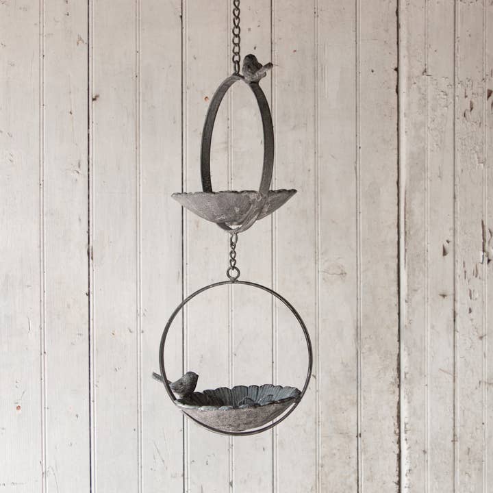 Audrey's Home & Gift - Wholesale Bird Feeder - Two-Tiered Hanging Bird Feeder (PC)2