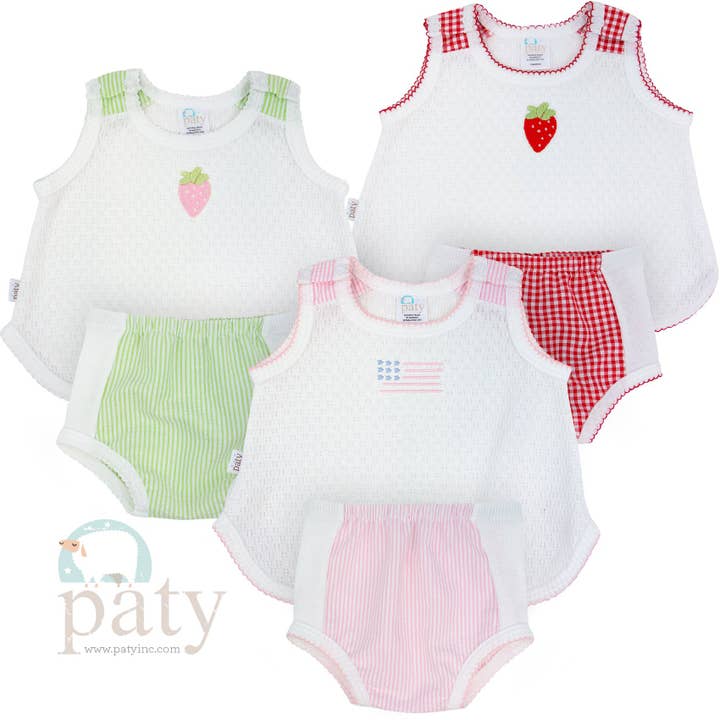 Paty Knit, Sleeveless Diaper Set #15S016 for wholesale by Paty