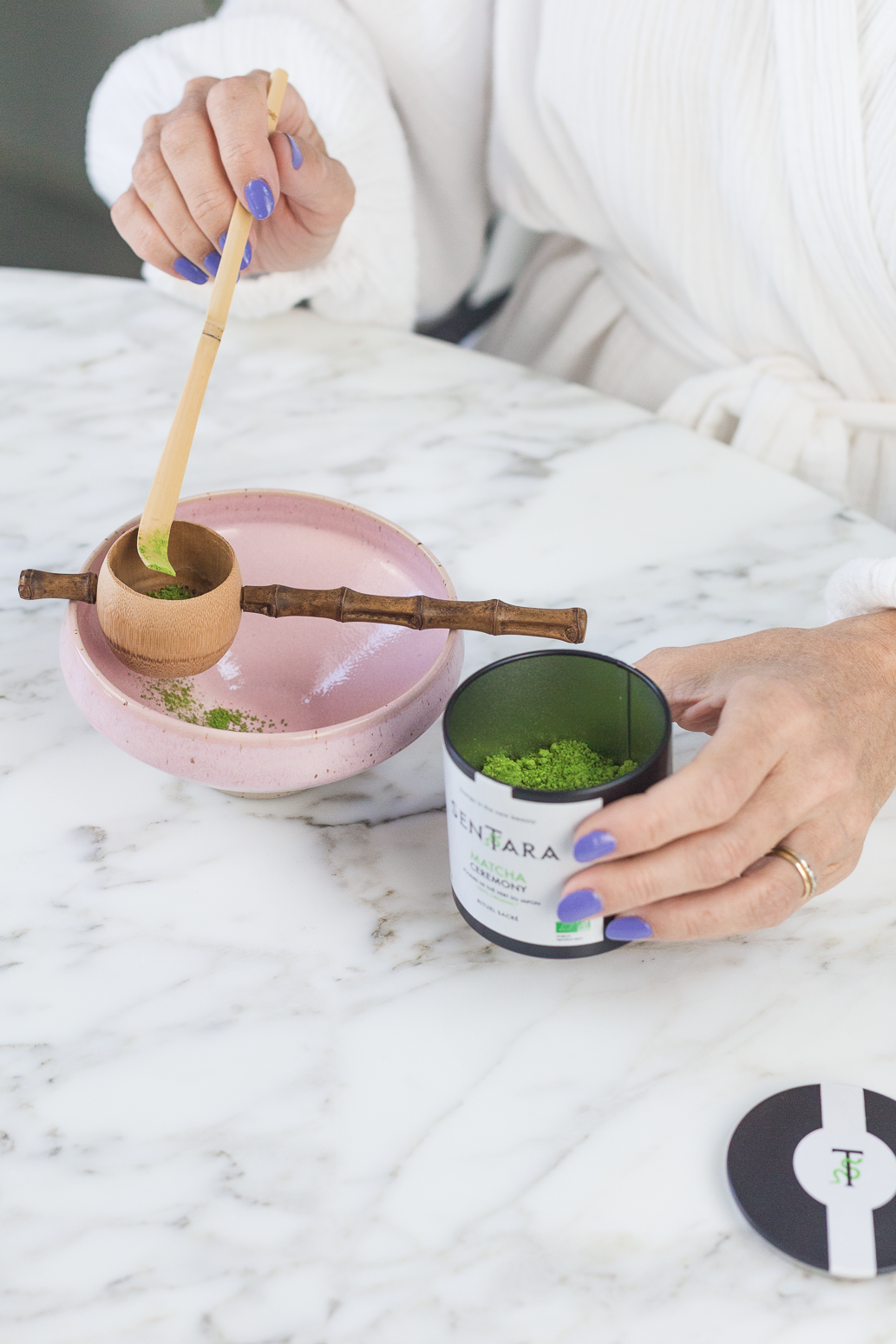 Sentara Holistic - Venta al por mayor Batidora - Colador de matcha de bambú tallado a mano4