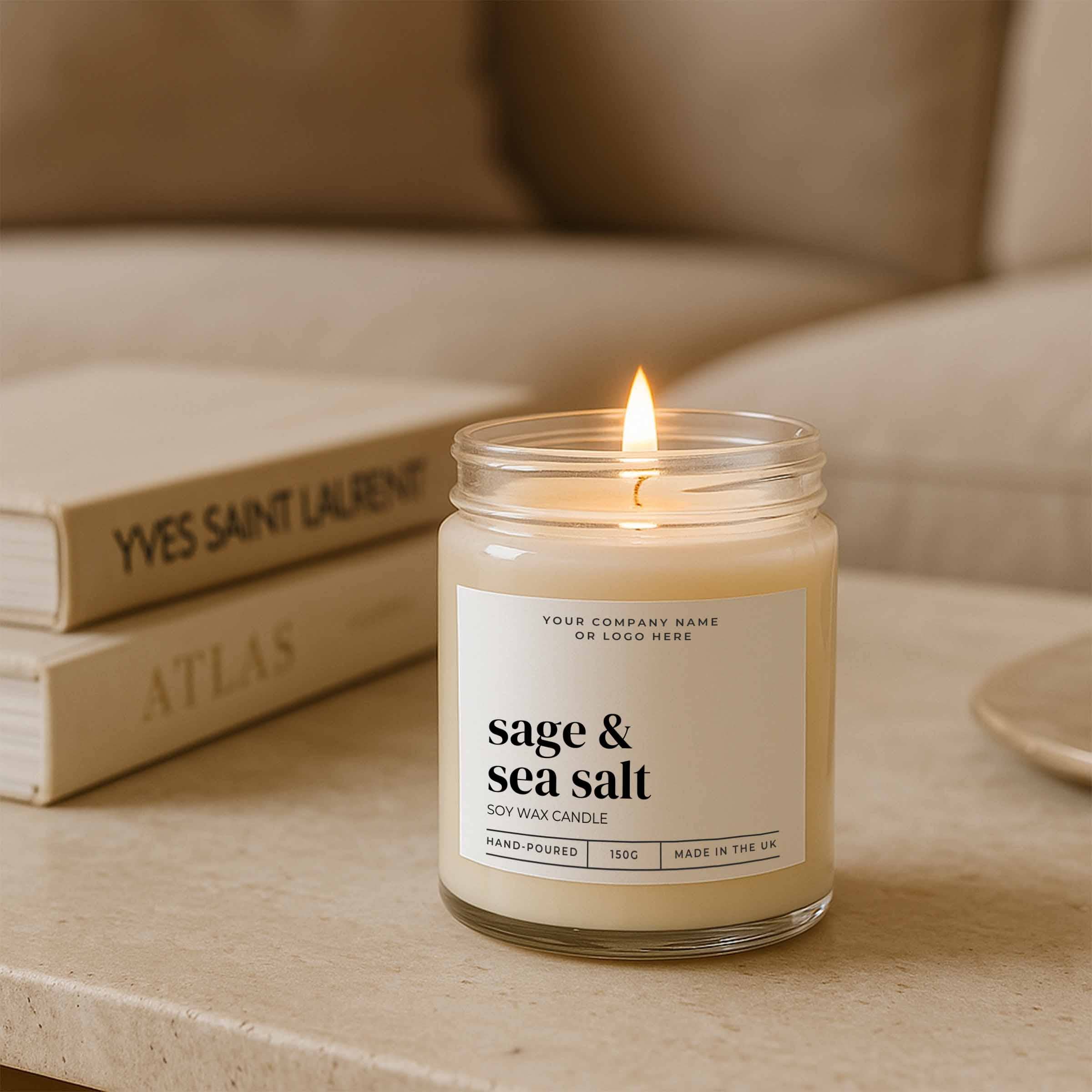 Candle Drop – wholesale Jar/filled candle – Label Style 3 | Wholesale White Label Soy Candle | Clear Jar6