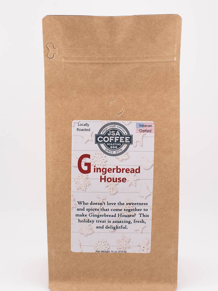 Gingerbread House for wholesale by JSA Coffee Roasting LLC