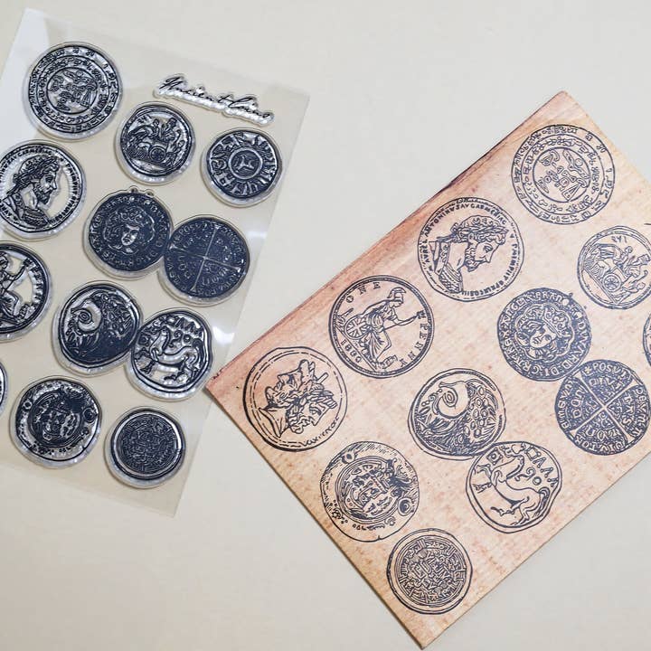 Ancient Coins Clear Stamp for wholesale by CoraCreaCrafts