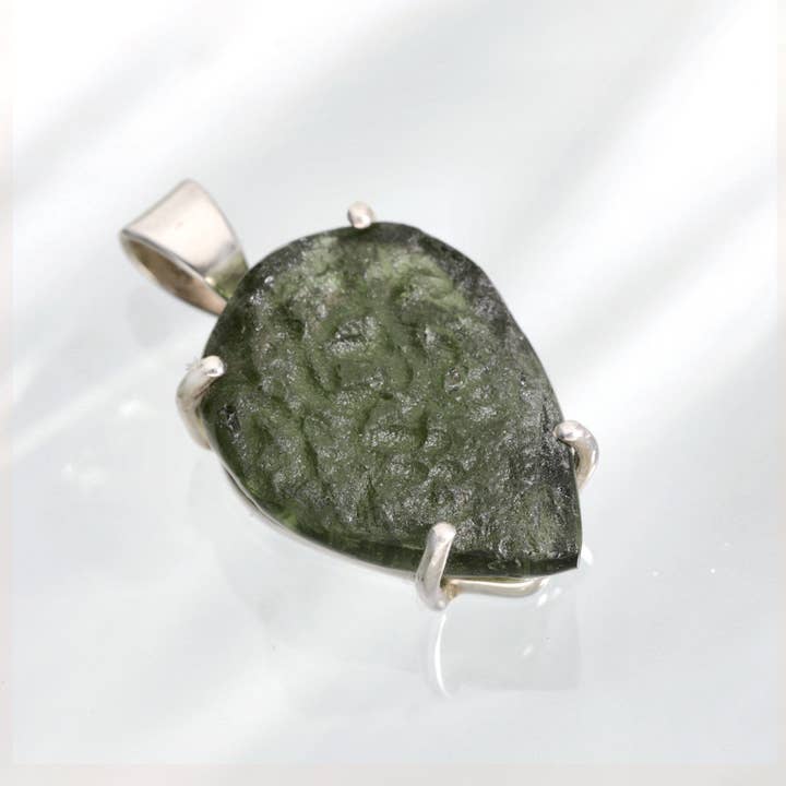 Arkadia Designs - Wholesale Individual Charm/Pendant - Czech Moldavite Silver Pendant
