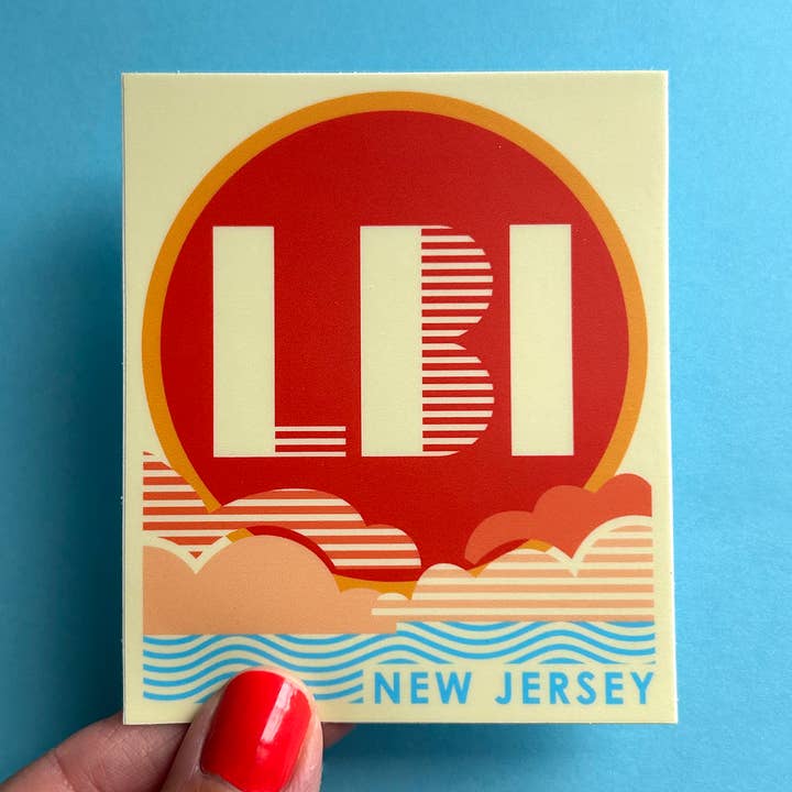 LBI NJ - Long Beach Island - Bumper Sticker / Vinyl Decal for wholesale by Fresh Fish