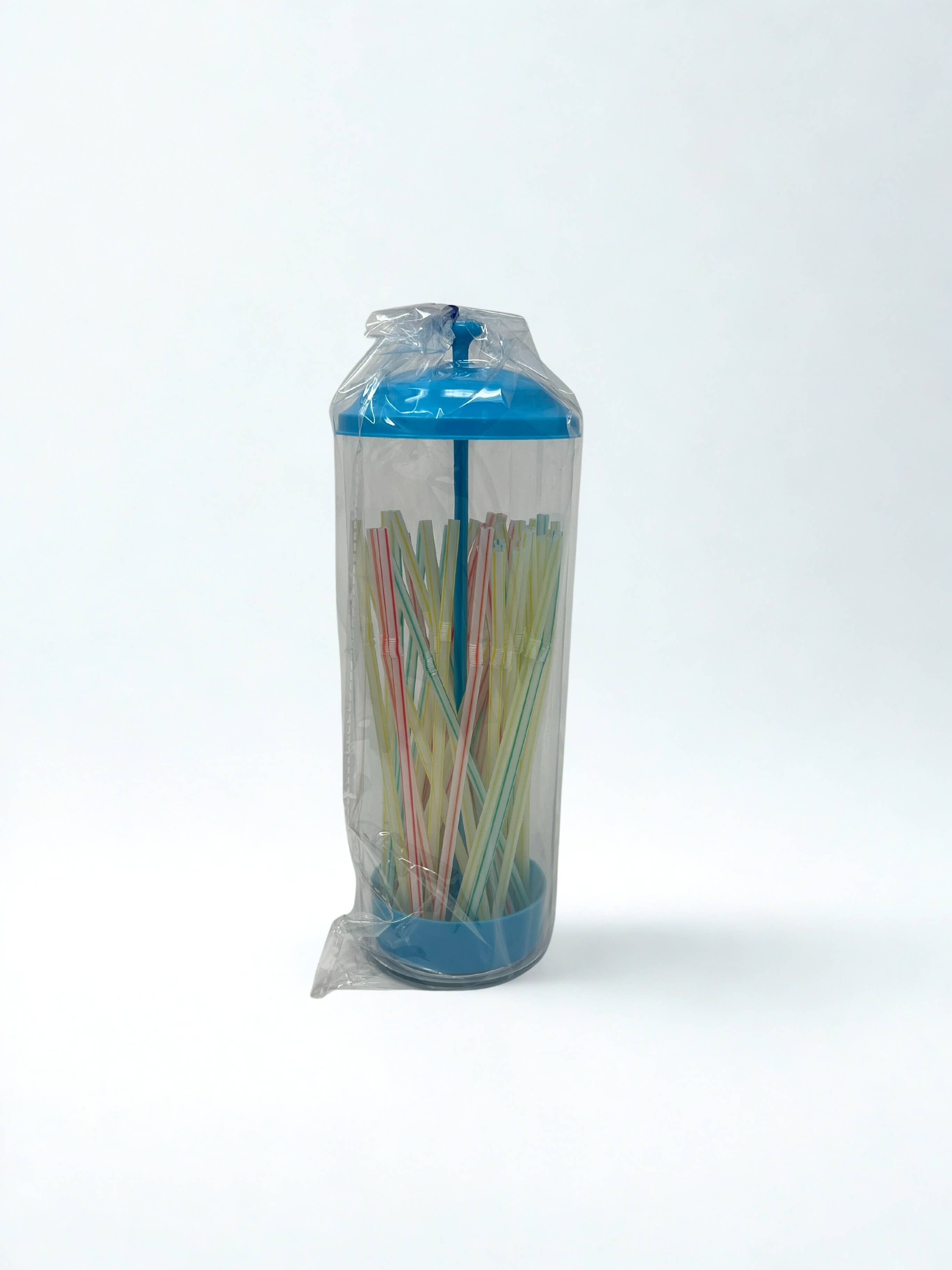 USA HomeMax - Wholesale Rietjes - Plastic rietjesdispenser met 35 rietjes in verschillende kleuren4