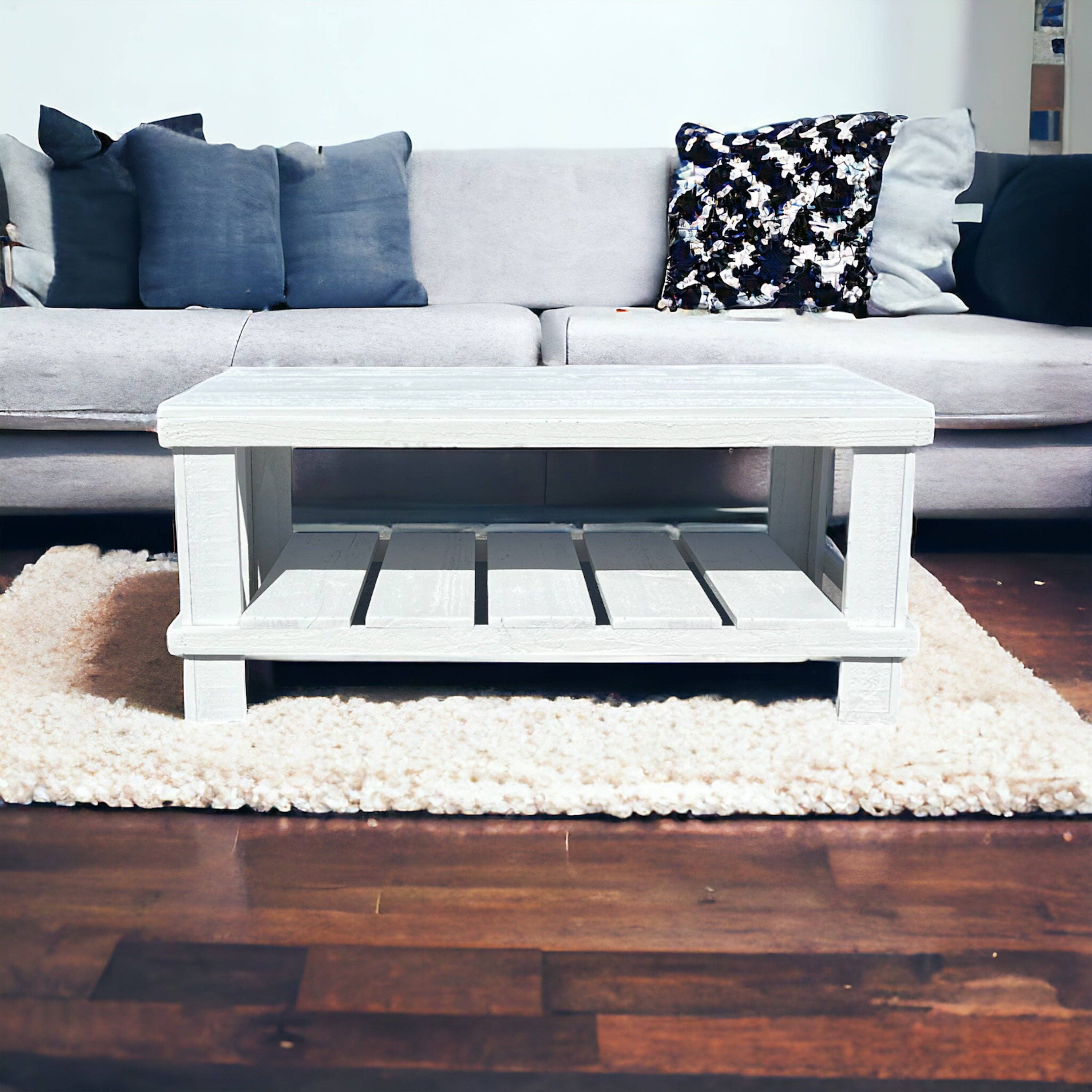 Intrinsic Haven - Wholesale Coffee Table - Farmhouse Rustic Wood Living Room Coffee Table with Shelf18