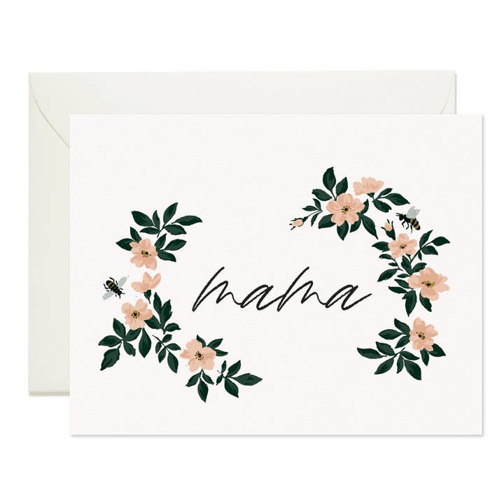 Mama floral wreath Card for wholesale by Cassidy Demkov