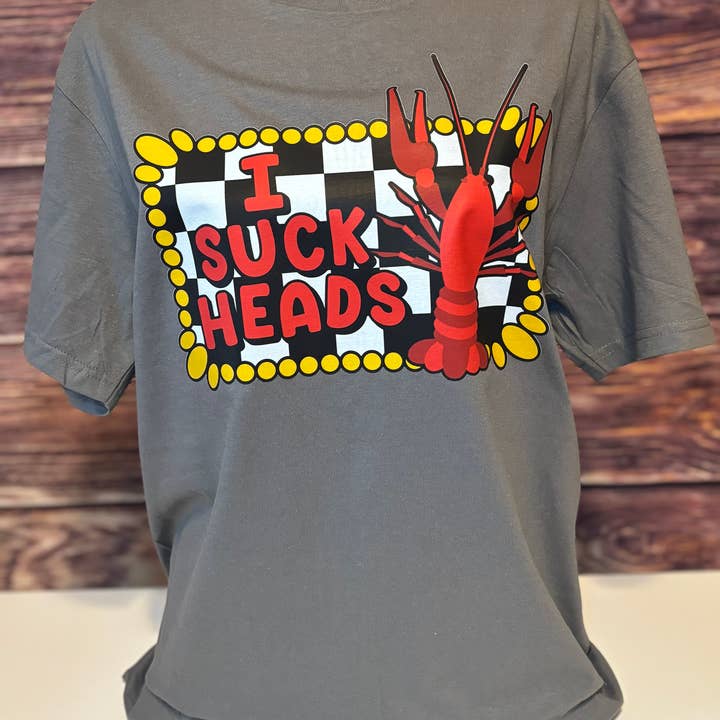 I Suck Heads Crawfish Shirt – Funny Graphic Tee for wholesale by Christy Grace Wholesale