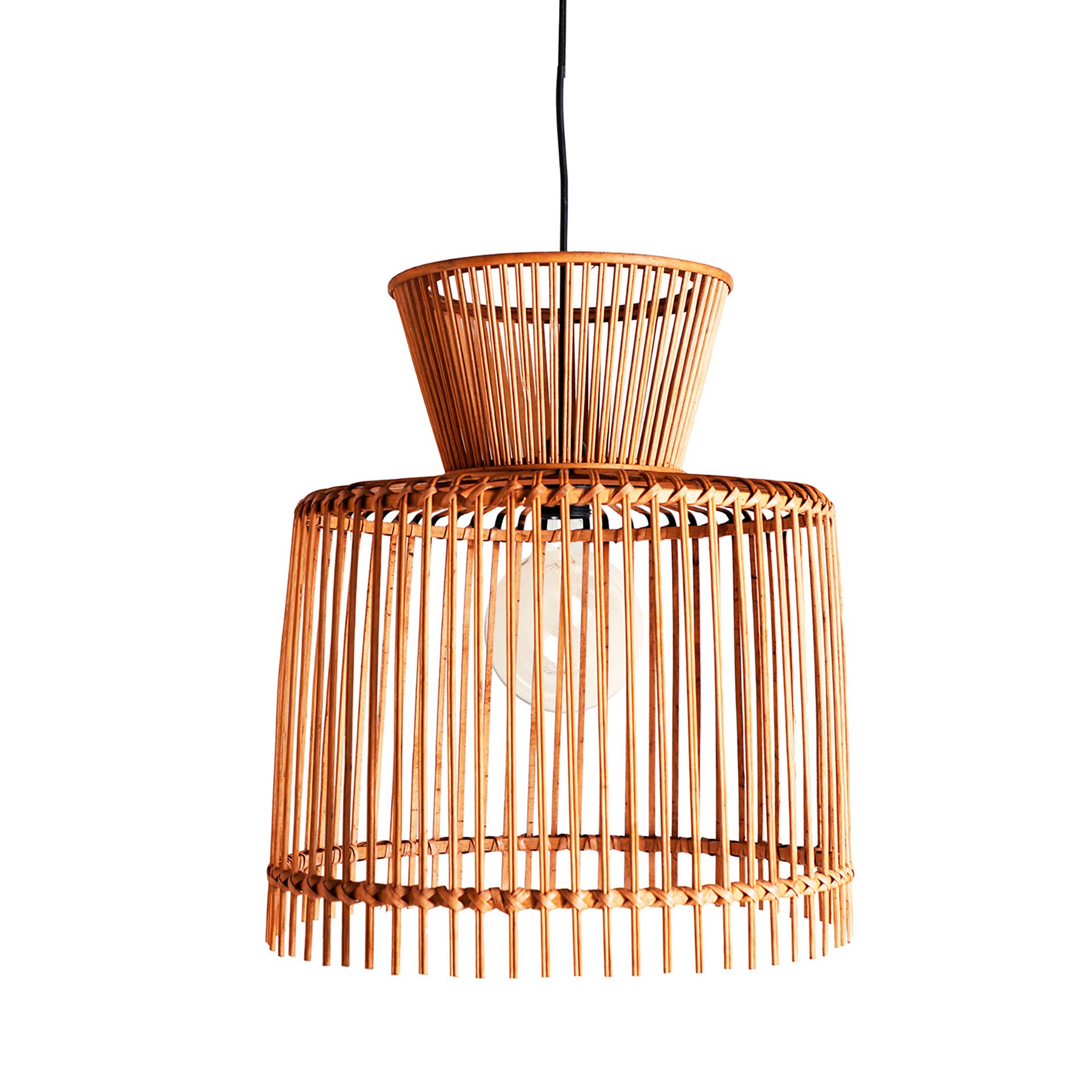 Kodu - Vente Lustre/Suspension - Lampe de plafond en bambou Arteaga, couleur naturelle1