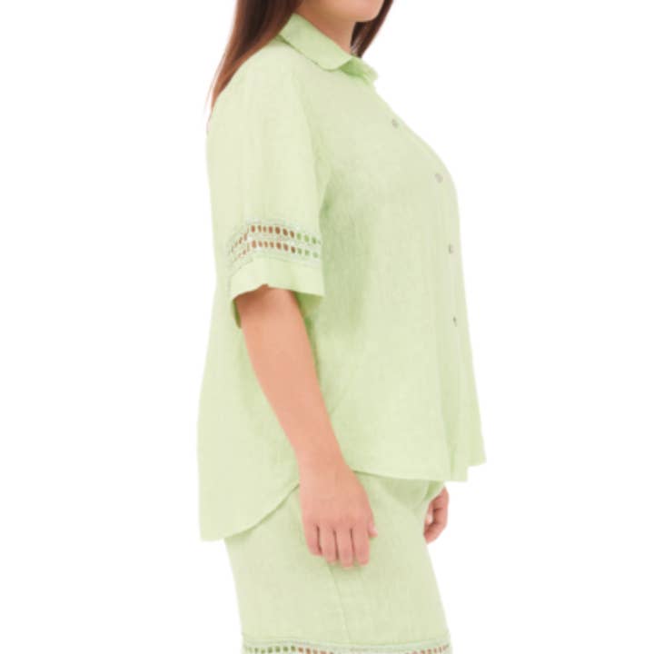VeraMay – wholesale Top & short set (NOT loungewear) – Women’s – 6709/6713 Menta Vera May Italian Linen Set5