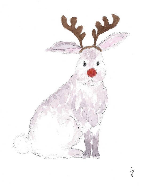 Rudolph Bunny for wholesale by SAS {Seattle Art Studio}