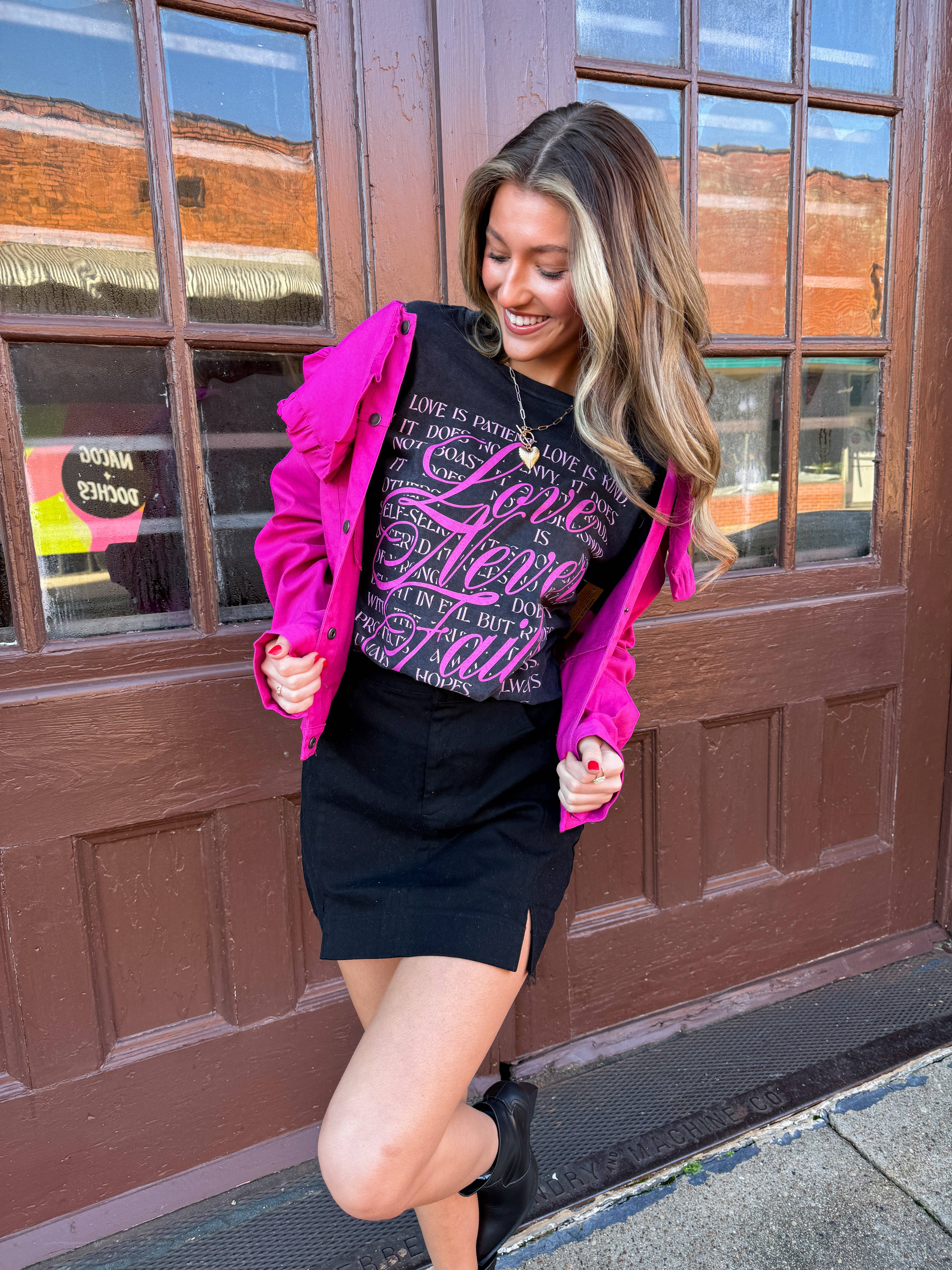 Pierce + Pine - Wholesale Screen Printed T-Shirt - Women's - Love Never Fails3